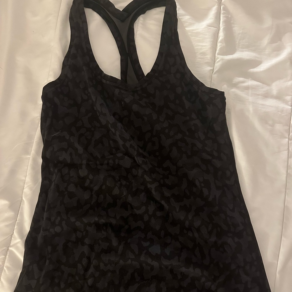 Black cheetah Lululemon tank top